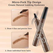 Waterproof Microblading Eyebrow Pencil with a Micro Fork Tip Applicator Pack of 2