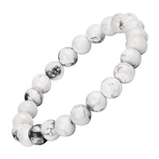 RARE--GEMS Pure Howlite Stone Bracelet Original Certified Rea