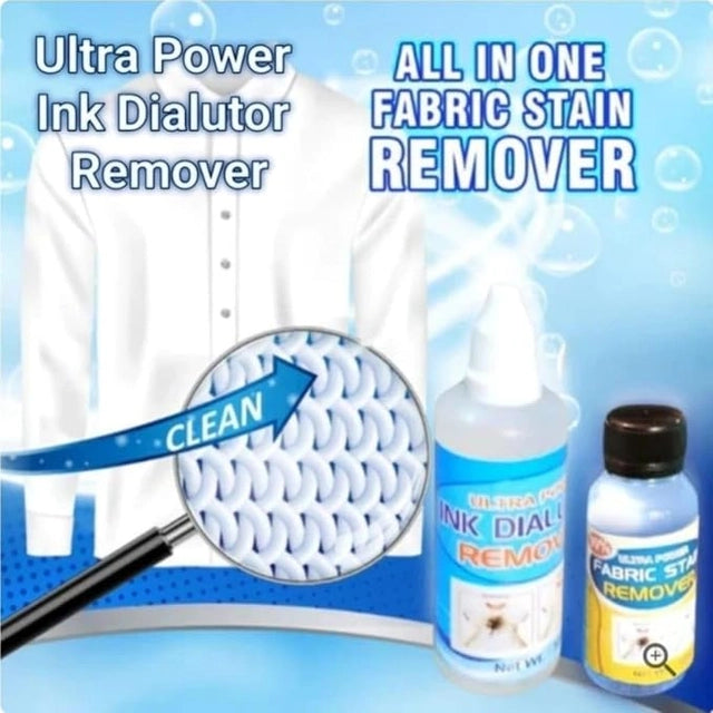 All In One Fabric Stain Remover And Ultra Power Ink Dialutor Remover (Pack of 2 Bottle 50ml each)