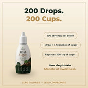 Heal Sugar Monk Fruit Sweetener Drops 10ml | Natural Liquid Sugar Substitute | Zero Sugar | Zero Calories | No Erythritol | Keto & Vegan Friendly | 100 Servings