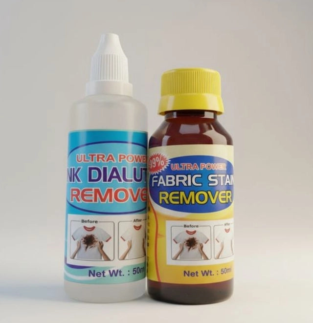 All In One Fabric Stain Remover And Ultra Power Ink Dialutor Remover (Pack of 2 Bottle 50ml each)