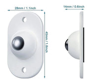 Self Adhesive Mini Swivel Casters Wheels 4 Pc (Pack of 1)