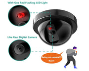 Dummy CCTV Dome Camera with Flashing Red LED Light (Pack of 1).